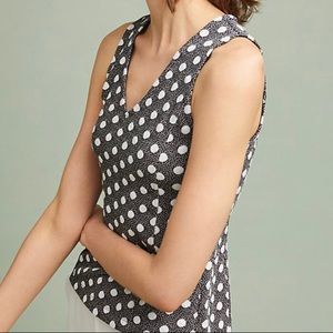 Anthropologie “Jacquard” Polka Dot Tank